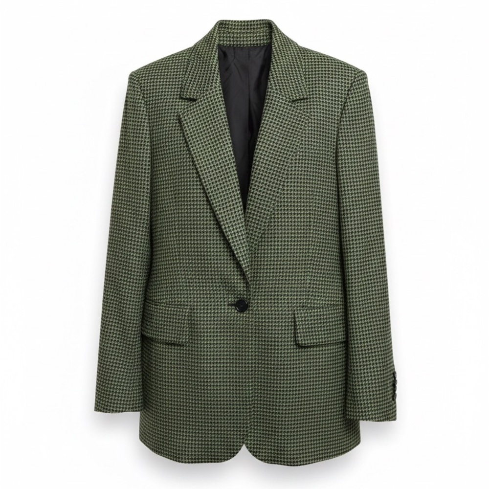 Women’s Green / Black Houndstooth Blazer